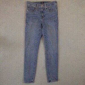 J Crew Jeans Women's 26 Blue 9" Mid Rise Skinny Casual Medium Wash Pockets